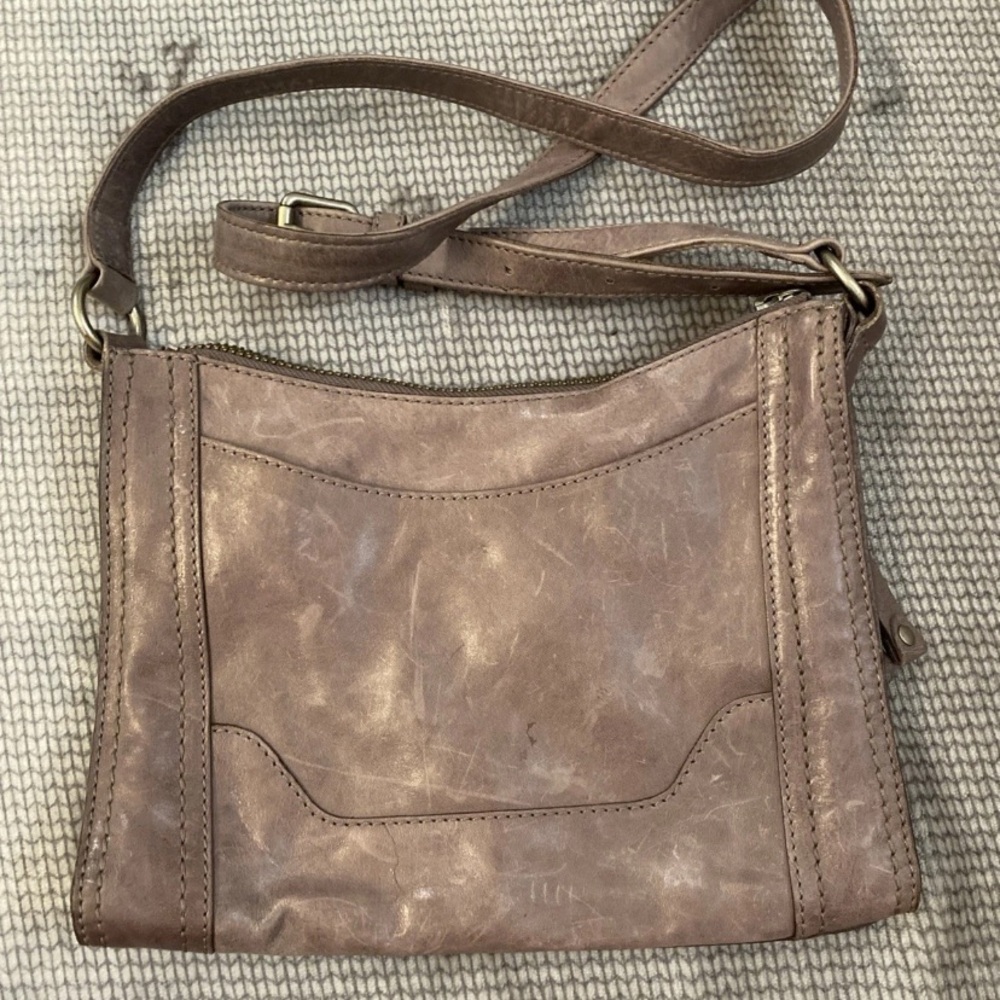 Frye Taupe Leather Crossbody Bag - Picture 7 of 10